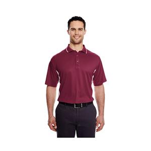 Polo personnalisé grande taille ajusté en tissu piqué extensible à poignets élastiques Polo à trois boutons en coton et élasthanne pour hommes - Product Image 1