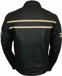 Chaqueta de Motociclista Estilo Cafe Racer para Hombre, Chaqueta de Cuero Genuino para Motocicleta, Chaqueta de Carreras Cafe Racer, Venta al por Mayor OEM - Product Image 6