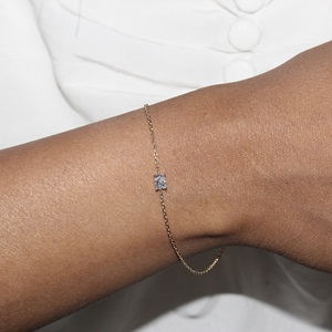 Vente en gros élégant 0.25 Ct Radiant Lab Grown Diamond Bracelet plaqué rhodium 14K 18K Gold Women's Daily Wear Fashion Jewelry - Product Image 5