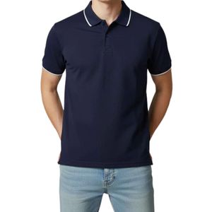 Vêtements décontractés légers 100% coton pour l'extérieur avec logo personnalisé polos respirants élégants pour hommes - Product Image 3