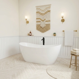 Bañera Rectangular Independiente Salvere FW-8823-67, Moderna, Fácil de Instalar, de Acrílico, para Apartamento - Product Image 4