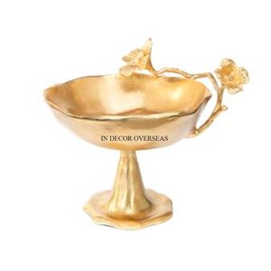 Cuenco de diseñador de mariposas de aluminio fundido más vendido chapado en oro de alta calidad para bodas y fiestas de Villa centro de mesa - Product Image 2