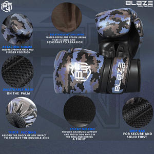 Gants de boxe professionnels d'arts martiaux en cuir véritable évacuation de l'humidité à séchage rapide pour Kickboxing Muaythai entraînement Sparring - Product Image 6