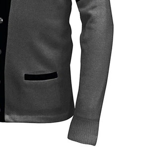 Cardigans en tricot avec logos d'université personnalisés B2B pour étudiants chandails d'uniforme à manches longues et col en V avec mince pour les listes de titres d'hiver - Product Image 3