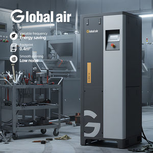 Pompe rotative portative de compresseur d'air de vis d'utilisation de réparation automatique 220V 7.5KW/10HP PMVF économiseur d'énergie dessiccateur industriel silencieux 50L réservoir d'air - Product Image 1