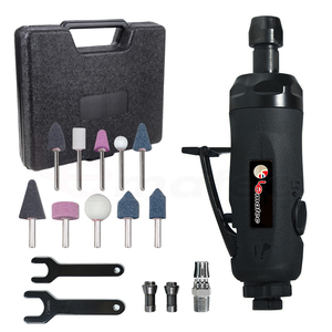 Lematec Air Die Grinder 1/4 In 22000 Rpm 0.5 Hp With Collets And Grinding Stones <b>Set</b> For Metal Wood Stone Sanding - Product Image 1