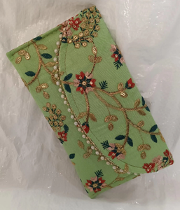 Indian Fashion Elegant Women Clutch Hand Bag Made by Indian Manufacturer Designer Hand Embroidered for Girls and Women Wedding - Product Image 6