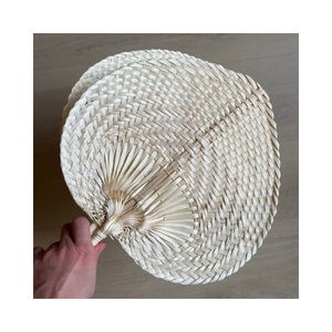 Éventail en bambou Boho paille naturel écologique fait à la main en bambou pour la décoration de mariage et de restaurant - Product Image 2