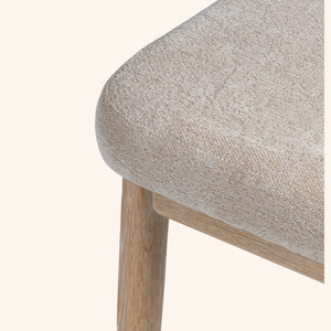 Modern Teak <b>Wood</b> <b>Dining</b> <b>Chair</b> with Fabric Cushion for Home and Restaurant Furniture - Product Image 3
