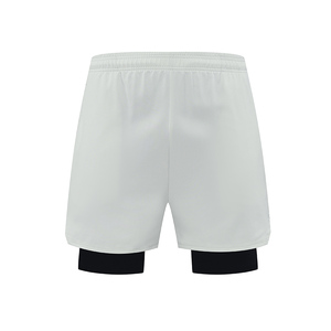 Short de fitness 2-en-1 pour homme Séchage rapide Respirant 95% Polyester 5% Spandex Solid Bermuda Pattern Mid Formal Bottom Back Pocket - Product Image 6