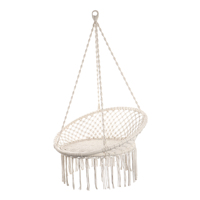 Chaise suspendue en macramé faite à la main pour chambre et extérieur, en coton naturel, design artisanal, personnalisation disponible