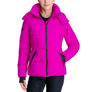 Veste matelassée respirante et imperméable personnalisée avec fermeture éclair en nylon pour femmes - Product Image 1