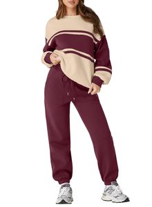 gym clothes 2 piece set <b>women</b> Winter Trendy 2025 <b>Women</b> Casual Clothing Long Sleeve Crop Top and <b>Trouser</b> Set for <b>Women</b> 2026 - Product Image 2