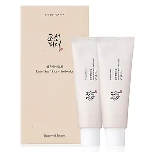 韩国素食美女朝鲜有机防晒霜面部产品浮雕太阳大米益生菌SPF50 + PA +++ 50毫升