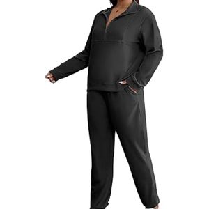 Ensemble de survêtement pour femmes, 2 pièces, imprimé, grande taille, léger, respirant, fermeture éclair, pour la course à pied - Product Image 5