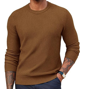 Pull tricoté unisexe en coton OEM logo personnalisé pull-over tricots mode en vrac fournisseur de gros - Product Image 4