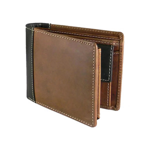 Portefeuille long de luxe pour homme en cuir véritable avec protection RFID, porte-cartes rétro, doublure en polyester, logo OEM personnalisé, élégant pour usage quotidien - Product Image 2