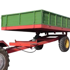 Tracteur agricole camion remorque 4 roues remorques agricoles avec basculement hydraulique