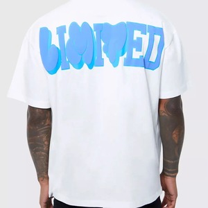 เสื้อยืดพิมพ์ลายพัฟ3D สำหรับผู้ชายเสื้อยืดพิมพ์ลายพัฟสำหรับ3D คอกลมสีฟ้า - Product Image 2