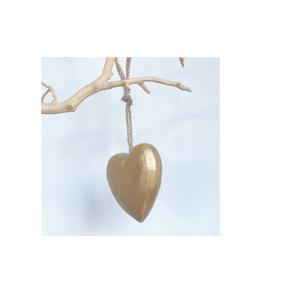 Coeur suspendu élégant en bois naturel décoration murale de Noël personnalisable en gros - Product Image 2