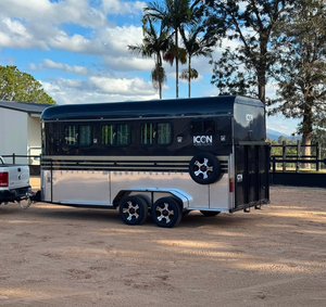 รถพ่วงขนส่งม้ารุ่นมาตรฐาน ICON 3HAL-L500 SN Epic Series ปี 2026 พร้อมโครงเหล็กชุบสังกะสีและเบรกไฟฟ้า - Product Image 1