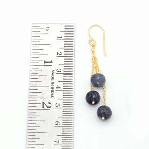 Boucles d'oreilles Boho Chic en acier inoxydable plaqué or 18 carats, mignon cadeau de mariage pour les femmes, principalement en diamant, perle et pierre précieuse - Product Image 4