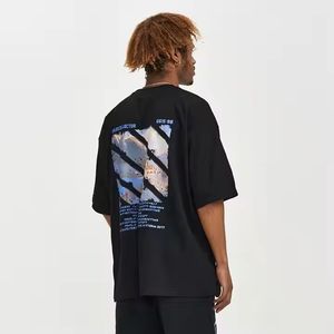 2025 été Collection hommes impression créative décontracté 100% coton T-Shirt à manches courtes 240 grammes nouvelle mode nationale tricoté - Product Image 2