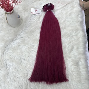 ผมต่อทำจากเส้นด้ายสีพลัมบริสุทธิ์100% พรีเมี่ยม + ผมมนุษย์มีให้เลือก44สี - Product Image 4