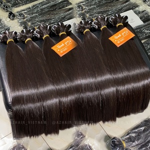 100% usine en gros haute qualité Remy Extensions de cheveux humains pleine cuticule alignée os perruques droites non transformées - Product Image 6