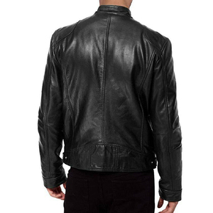 Vente en gros Veste en cuir pour homme Meilleure qualité Design Qualité supérieure Poitrine Grandes poches Veste en cuir marron - Product Image 2