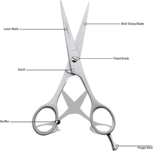 Ciseaux de coiffure de salon de BS-009 de 6 pouces manche en caoutchouc durable en acier inoxydable droit classique coupe lisse pour la beauté des barbiers - Product Image 6