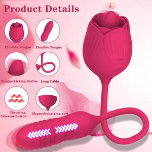 Léchage de langue à double tête et saut de rose pour oeuf vibrateur point G masturbateur à vibration orgasmique <span class=keywords><strong>féminin</strong></span> à grande échelle - Product Image 6