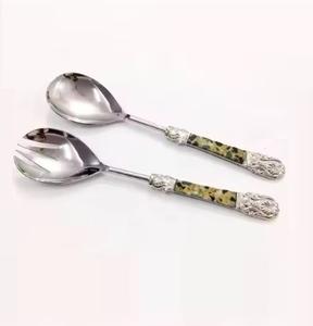 Cuillère à salade en métal de qualité supérieure couverts vaisselle occidentale ensemble de cuillères à couverts Style américain vaisselle de luxe ensemble de service d'art - Product Image 1