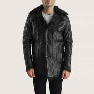 Chaqueta de cuero Premium para hombre Chaqueta de moda de manga larga Producto de Venta caliente Las mejores chaquetas de cuero delgadas de invierno para hombre largas y cálidas - Product Image 5