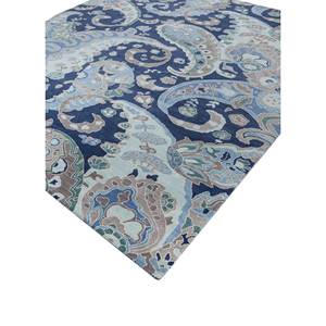 Hacienda Blue <b>Boho</b> Wool <b>Rugs</b> Hand Tufted Rectangular Pattern for Bedroom Living Room Bedside High Quality Plush Pile Tra-15057 - Product Image 2