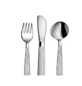 Creative Ss304 Stainless Steel Cutlery Set High Quality Thickened Striped <b>Fork</b> and Spoon Set for Western Flatware Cutlery Set - Product Image 1