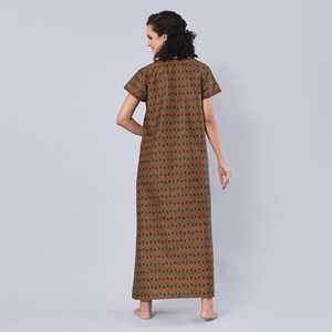 Camisón Largo Estampado 100% Algodón para Mujer Evolve, Ropa de Dormir Informal, Súper Cómoda y Suave, Popelina, Media Manga, Suministro ODM - Product Image 3