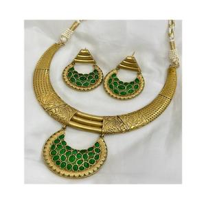 Kundan Jewelry Collection Grand Polki Choker Set with <b>Matching</b> <b>Earrings</b> Women Girls for Wedding Engagement - Product Image 1