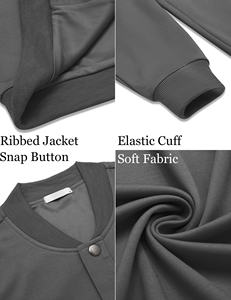 Chaqueta de béisbol para hombre con diseño de patrón personalizado para primavera y otoño, chaqueta universitaria informal deportiva, soporte de lona de piel de oveja real - Product Image 5