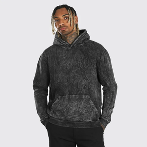 Sudadera con capucha para hombre y mujer, con estampado de ácido, ropa para parte superior masculina, suelta, con hombros al descubierto - Product Image 4