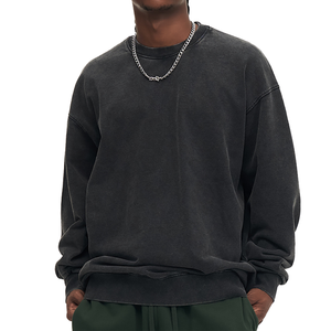 Vêtements d'hiver Meilleur produit Sweat-shirt pour hommes Logo personnalisé Respirant Manches longues Basics Sweat-shirt en coton mélangé pour hommes - Product Image 5