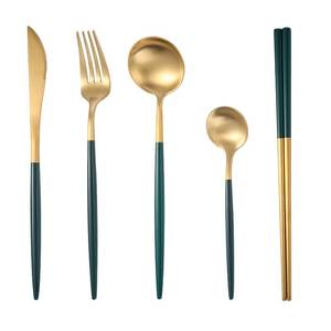 Fabuleux design ensemble de couverts en métal maison hôtel restaurant vaisselle traiteur service couverts ensembles de couverts au prix de gros - Product Image 3