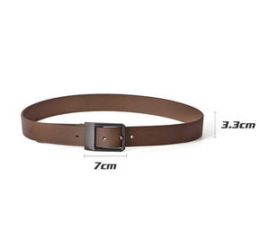 Cinturón clásico de cuero genuino 100% de alta calidad para hombre, cinturón informal de alta resistencia para todos los días, estilo personalizado, precio barato al por mayor - Product Image 4