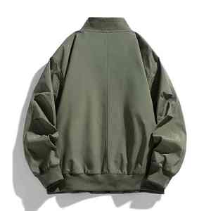 Manteau tendance ample d'hiver grande taille pour hommes High Street Outwear avec fermeture à glissière OEM Workwear Bomber & Cargo Jacket - Product Image 5