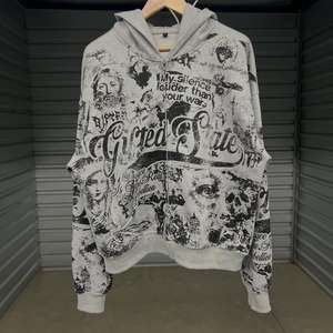 Nouveau sweat à capuche de luxe de créateur avec fermeture éclair intégrale et manches longues, imprimé haut de gamme, technique de teinture unie personnalisée très demandée - Product Image 1