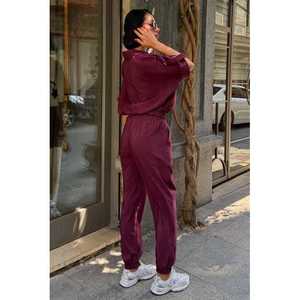 Top Informal Cómodo de Crepé Elástico con Detalle de Botón Dorado 10243 Mangas Tres Cuartos - Product Image 5