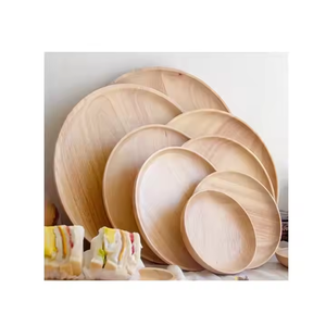 Platos de madera ecológicos para servir, gran oferta, platos para el hogar y el hotel, venta al por mayor de Crescent Crafts - Product Image 1