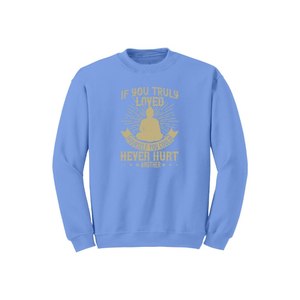 Sweat-shirt en coton mélangé Bouddha Thèmes Imprimer 12 options de couleur Style décontracté 260-280 GSM Placement de conception personnalisable pour l'hiver - Product Image 4
