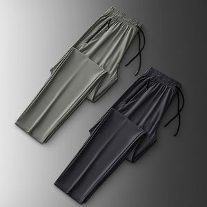 กางเกงลำลองผู้ชายแฟชั่นอินเทรนด์เอวตรงผ้าฝ้าย100% ระบายอากาศน้ำหนักเบาปรับแต่งได้2025 - Product Image 2