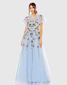 Luxury Evening Dress with Exquisite <b>Cape</b> Sleeves Elegant Beaded Sequined Sweetheart illusion neck <b>Wedding</b> for Formal Parties - Product Image 2